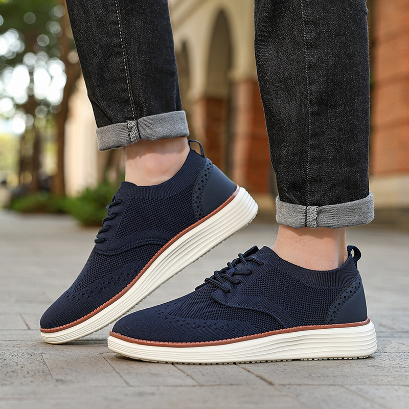 2025 nuevos zapatos casuales de hombre ligeros transfronterizos Amazonas tamaño 48 transpirables zapatos de tela voladora para hombres image 5