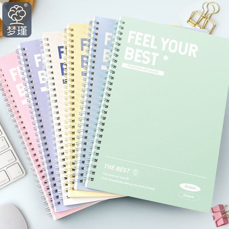 Coil B5 Color A5 Exquisite Large Capacity Notebook Thickened Spiral Simple Color Good-looking Multicolor