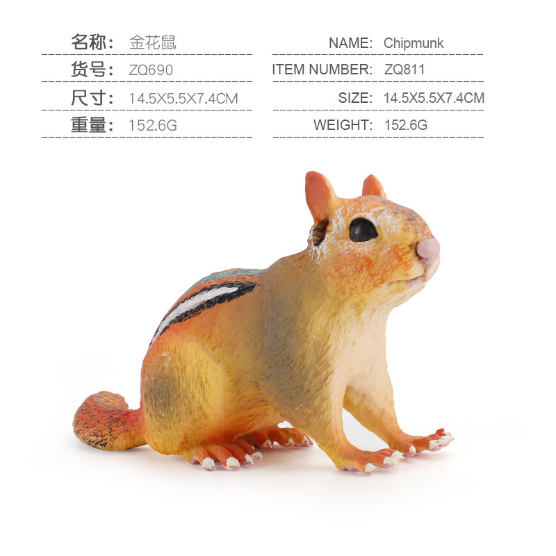 Niños cognitivo puzzle simulación animal modelo de ratón conejillo de indias ratón topo ardilla adornos estáticos sólidos hechos a mano