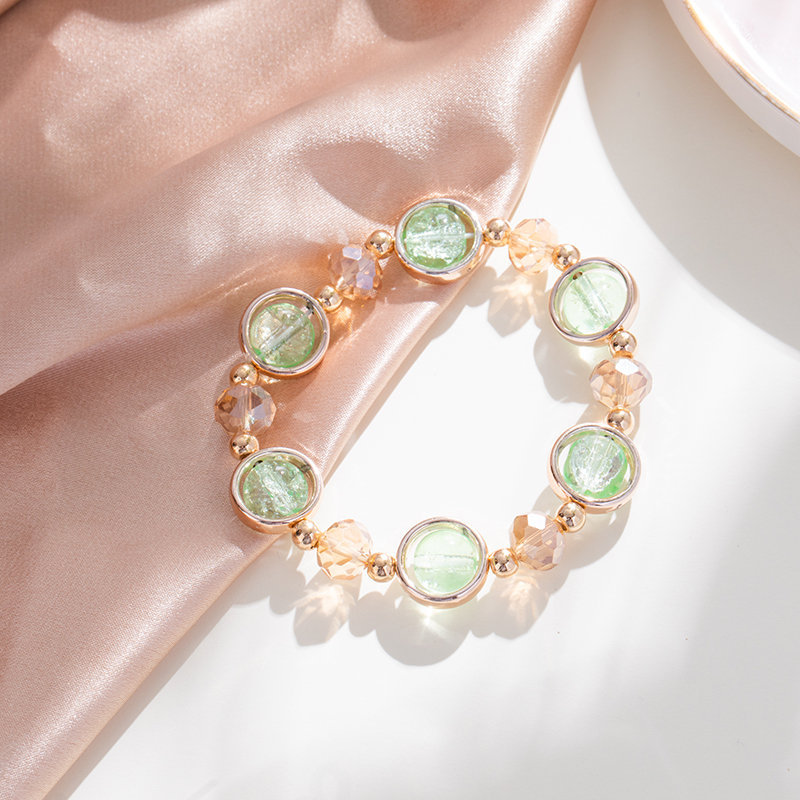 Alloy Chain Material 1 Piece Quantity Simple Style Water Droplets Glass Stone Alloy Wholesale Bracelets