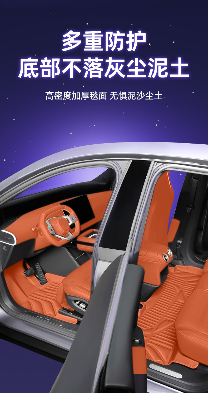 Suitable for Qiyuan Q07 Model Car, Waterproof and Dustproof Car Interior Accessories, Environmentally Friendly Double-Layer Floor Mats