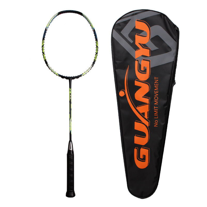 Badminton Racket Offensive Style Lightweight All Carbon Fiber Single Racket For Adults And Men_voghion.com