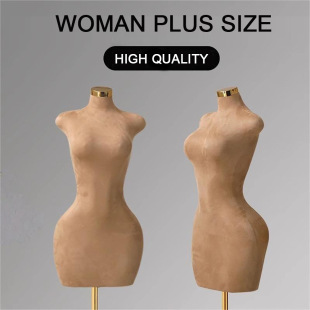 Cheap Velvet Curvy Female Mannequin Big Hip Big Boobs Dress