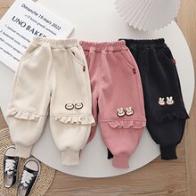 女童卫裤秋春夏2025洋气新款女宝宝小童加绒裤子儿童冬装保暖长裤