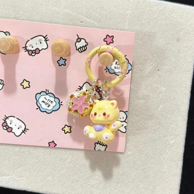 新しい猫漫画キーホルダー学生スクールバッグかわいいペンダントガールバッグアクセサリージュエリーギフト親友|undefined