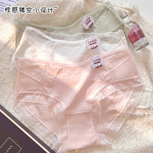 Pure desire 5A category antibacterial baby cotton underwear for women pure cotton antibacterial crotch breathable comfortable sexy mid-waist girl briefs