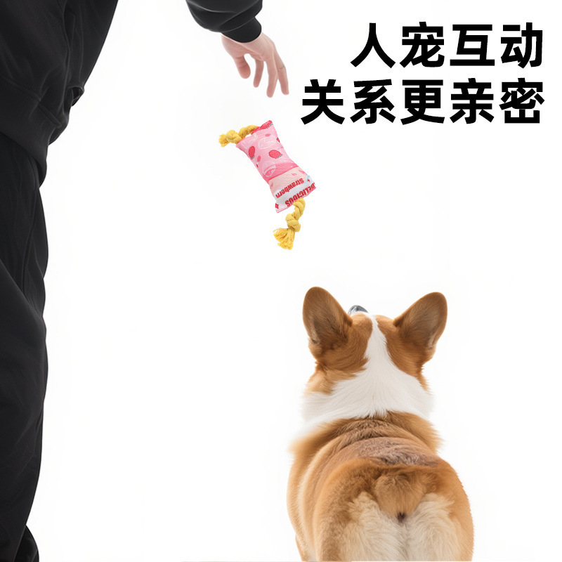 宠物耐咬牙洁齿耐咬解闷绳结球猫狗咬绳泰迪中小型犬训狗玩具|undefined
