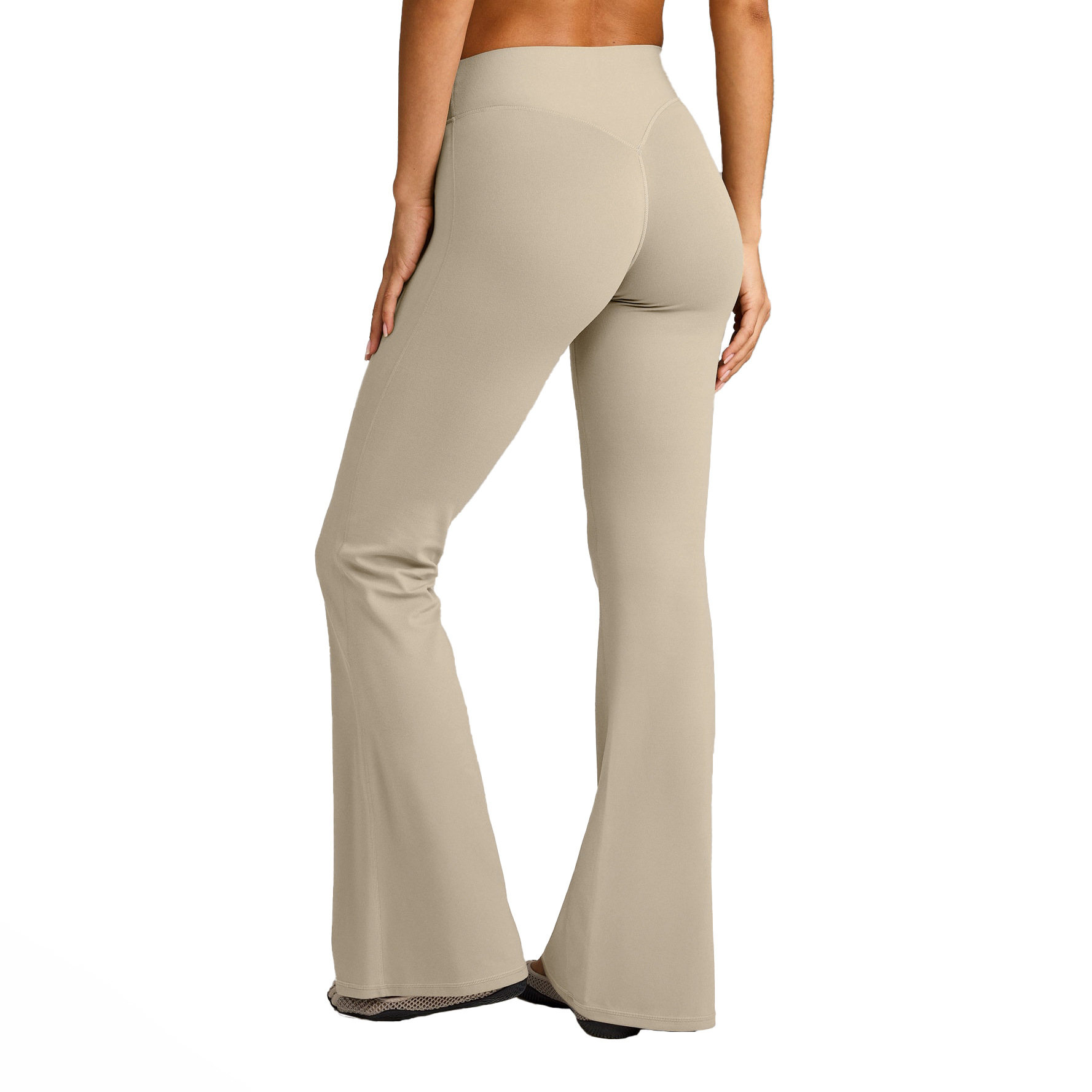 Pantalones microacampanados desnudos transfronterizos, cintura alta, abdomen, levantamiento de glúteos, ropa deportiva, ropa de fitness, pantalones anchos, pantalones de yoga con trompeta, mujeres image 6