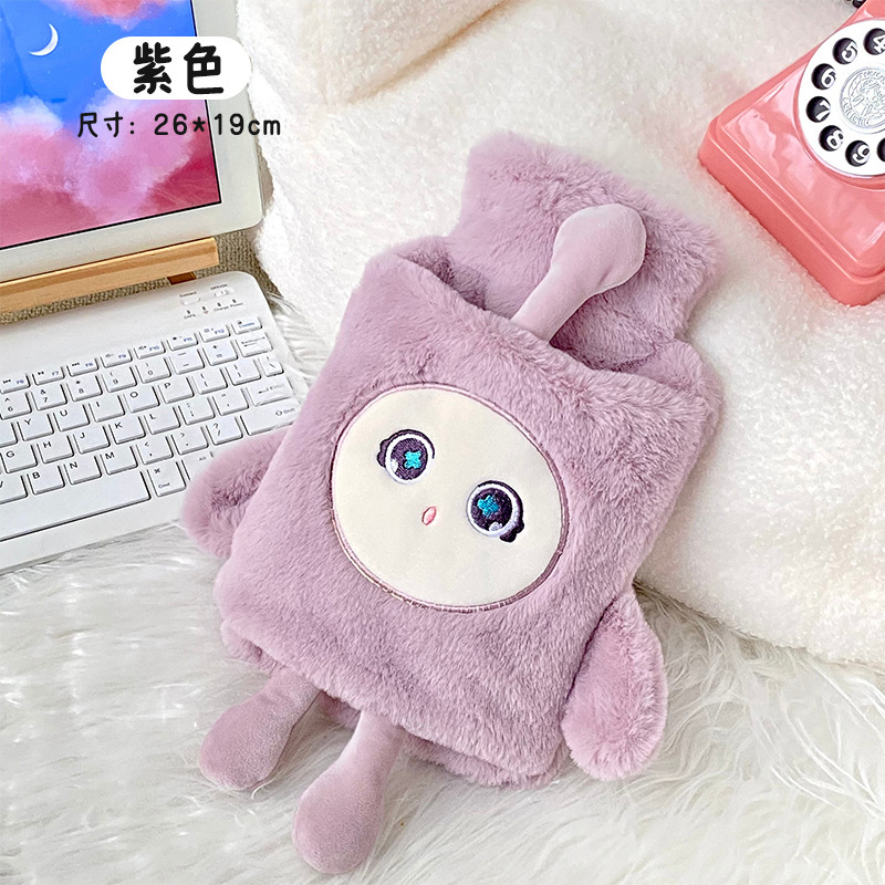 漫画の卵のぬいぐるみの大容量の注水の湯たんぽの1000mlの厚い暖かい手袋のかわいい灌水湯たんぽ|undefined