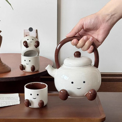 軽くて高級感のあるセラミックウォーターセット、ドリンクカップ、コーヒーケトル、ホームリビングルームのおもてなし、アフタヌーンティーティーカップ