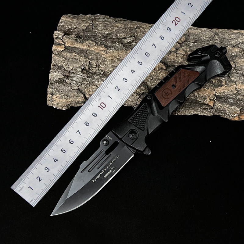 户外折叠刀加厚铝柄随身防身战术刀锋利便捷式露营户外迷你求生刀