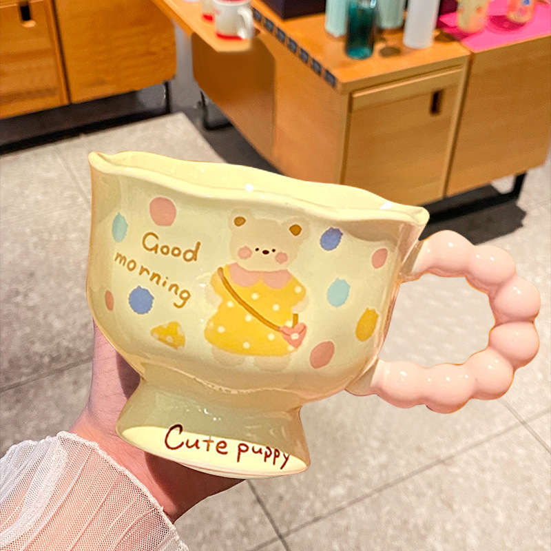 見栄えの良い誕生日プレゼントセラミックカップかわいいマグカップ飲料水クリエイティブホームコーヒーカップ親友カップギフトボックス|undefined