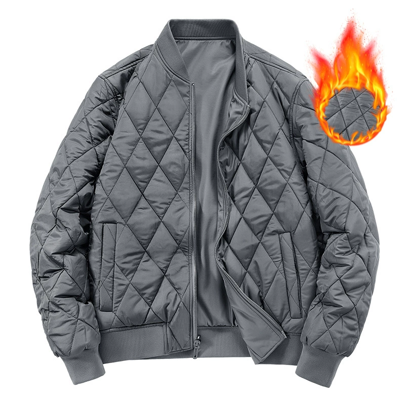 Double-sided keep warm set for leisure, demi-season down jacket, increased thickness