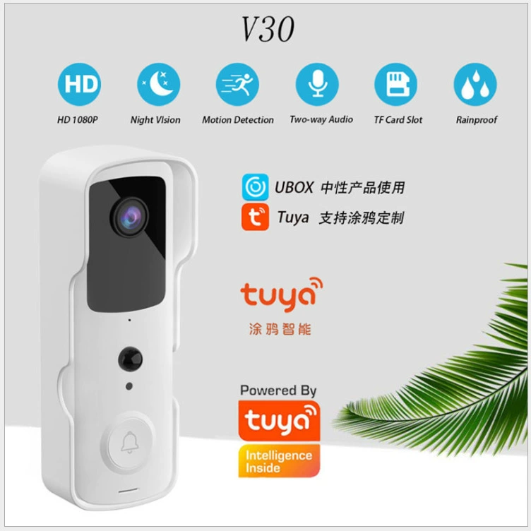 Graffiti Smart Low Power Consumption Wireless Wireless Same Bell Speaking WiFi Gate Bell Tuya Waterproof base