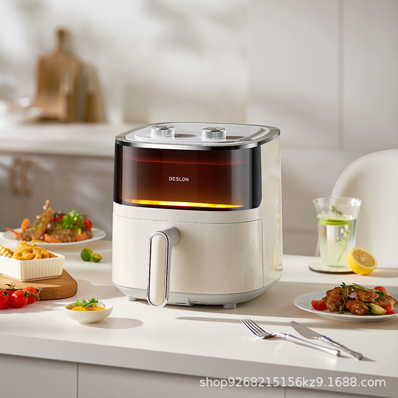 Deslang Air Fryer Smart Multi-Function Fryer Ddq-Jk015 Milky White 5L Large Capacity