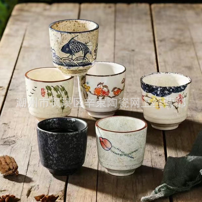 (Cross-border trading), ceramic tea cup, tea set from foam, 6 pieces