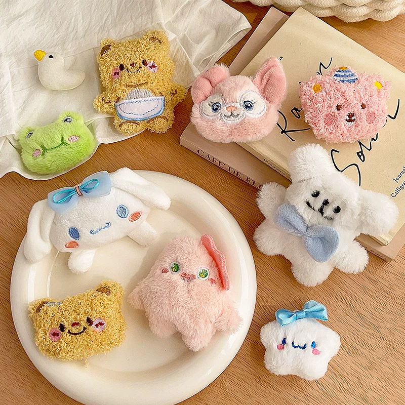 Cartoon plush doll, cute creative accessory with accessories, semi-finished product, handmade, wholesale