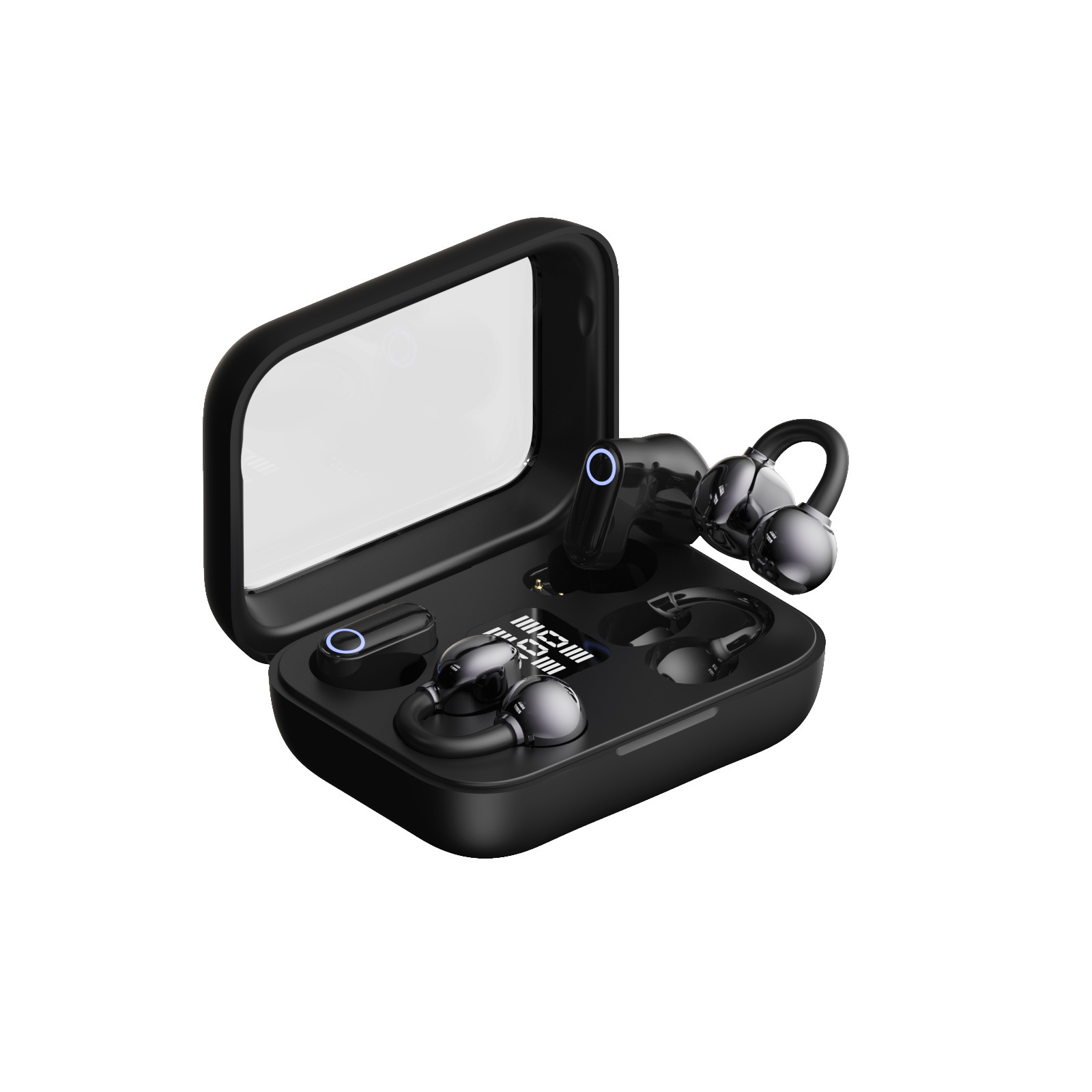 B47 black [smart digital display ◆ cloud-like comfort ◆ dolby surround ◆ lossless audio ◆ enc hd calls ◆ bluetooth 6.0]