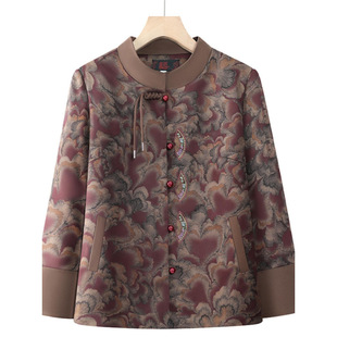 Middle-Aged and Elderly Spring & Fall New Casual Outwears, Mother's Lapel Tops, Elderly Clothes, Loose and Comfortable Grandma Clothes