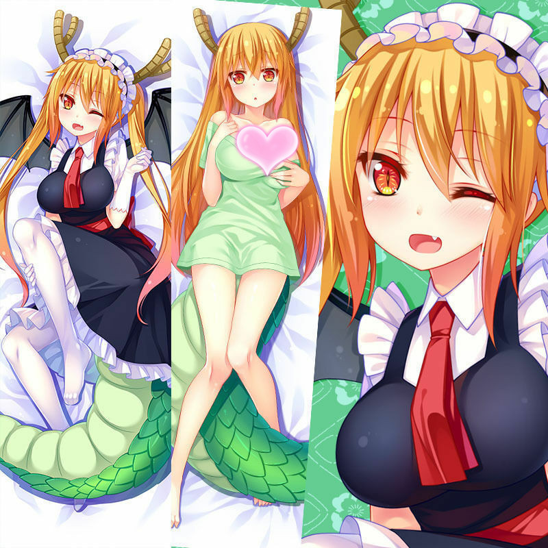 Kobayashi Sárkány Kísérő Anime Párnahuzat - Hosszú Téglalap Párna & Játék Áruk