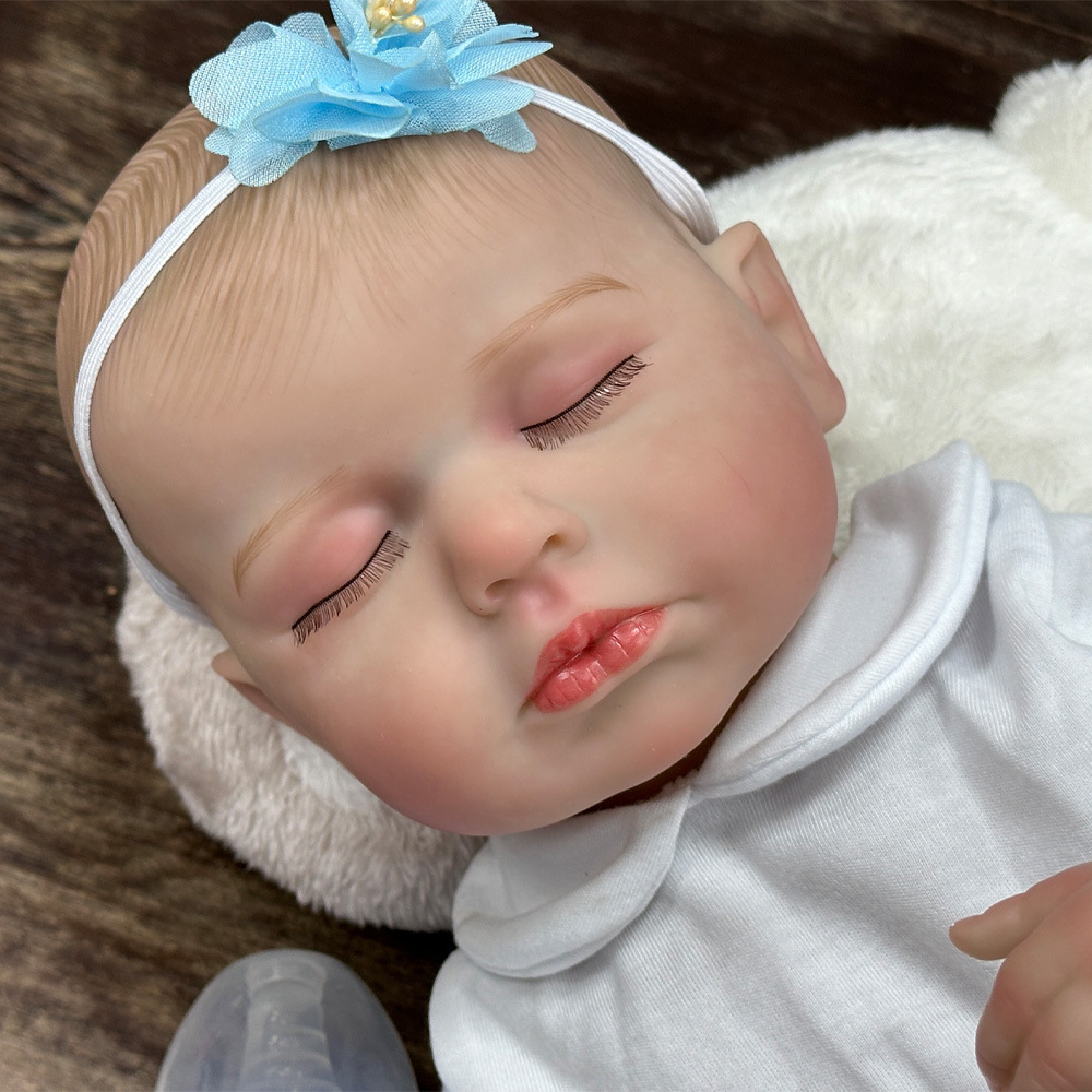 Bebé LouLou recién nacido CM muñeca de simulación dormir muñeca pesada acompañante suave ojos cerrados tranquilizadores 50