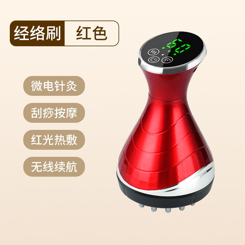 国境を越えた電動スクレーピング器具、多機能真空カッピング器具、家庭用マッサージ器具、呼吸加熱吸引器具、経絡ブラシ|undefined