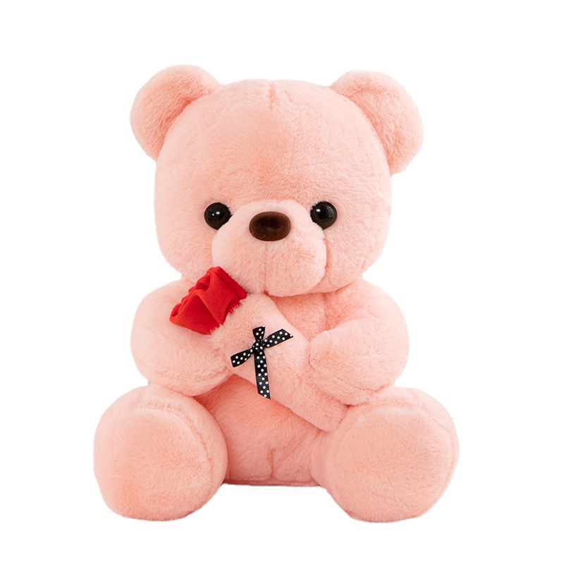 Rosa lindo oso muñeca Día de San Valentín confesión regalo abrazo oso de peluche de juguete Regalo de Cumpleaños femenino