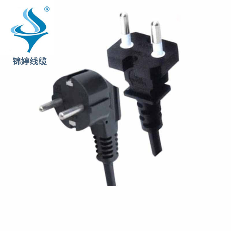 供应三芯韩国KC认证10A品字尾插头电源线 韩国水泵橡胶线延长线