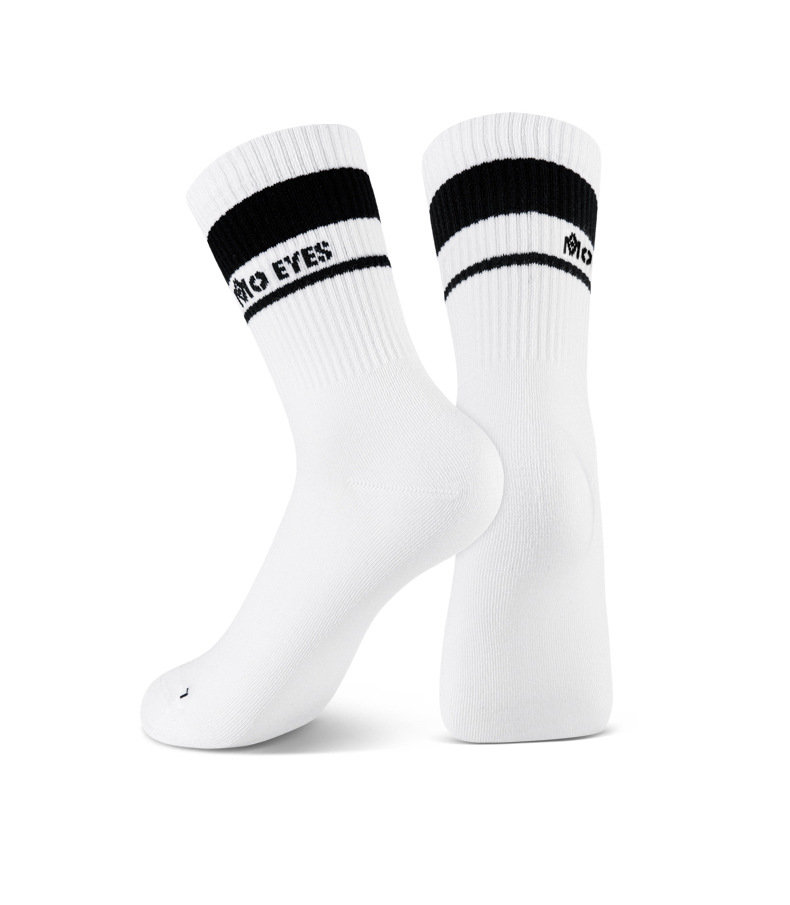 Tất golf nữ moeyes mắt ma thuật phối màu ống giữa co giãn thể thao chống bóng — Một size chi tiết 35