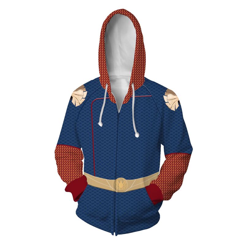 Cross-border hot black robe picket DC THE Boys hero nemesis motherland 3D printed zipper outside Cross-border hot black robe picket DC THE Boys hero nemesis motherland 3D printed zipper outside
