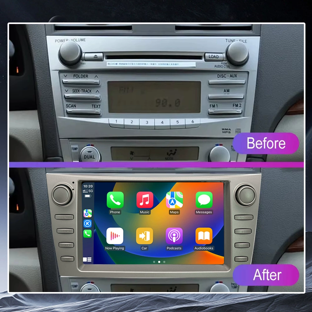 Подходит для 06-11 Toyota Camry, автомобильный большой экран, навигатор Android, CarPlay