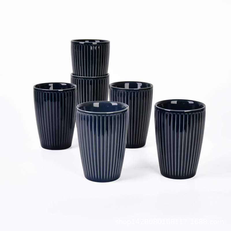 Taza de cerámica blanca de doble aislamiento térmico a prueba de escaldaduras Taza de café de oficina Taza de agua doméstica Taza de leche Taza de té