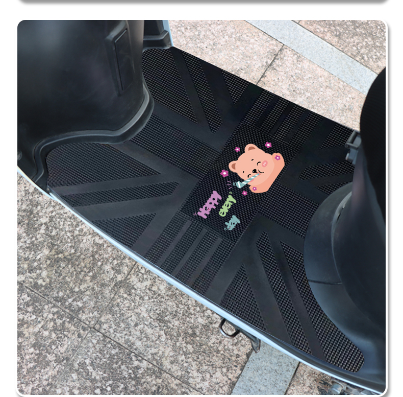 Yadi M10-M Electric Vehicle Foot Mat, Waterproof Leather Foot Mat for Electric Scooter, M10-M Anti-Slip Foot Mat