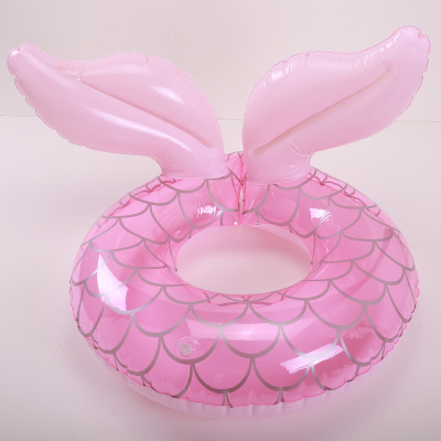 芭夏 網紅寶寶ins美人魚開叉遊泳圈 兒童加厚充氣腋下泳圈2-8歲