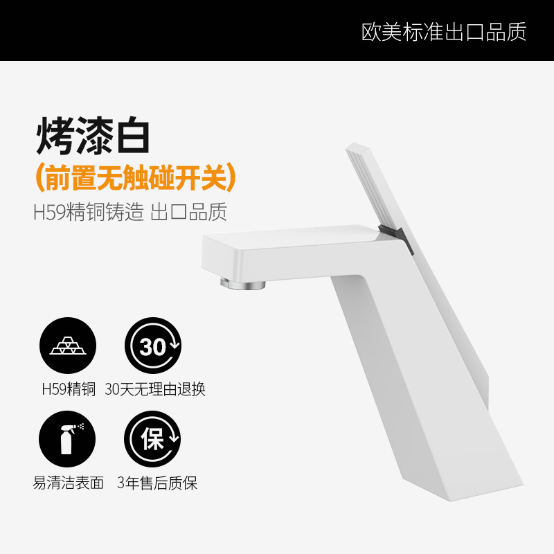 Grifo de cobre para lavabo de baño, color gris bronce, con doble manija para agua fría y caliente, ecológico.