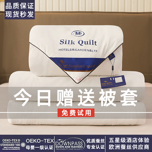 ✅ Silk Quilt 100% Mulberry Silk Spring and Autumn Quilt Winter Quilt Thickened Air Conditioning Quilt Core Summer Cooling Sheet