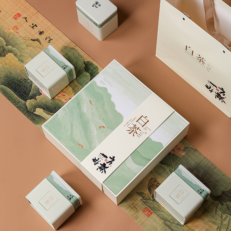 滴塑镜面安吉白茶茶叶包装盒一斤装茶叶罐半斤装礼盒空盒直供