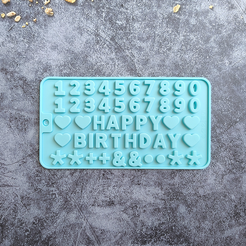 Chocolate digital 458 molde de silicona fondant galleta digital molde de forma de caramelo herramienta de horneado de bricolaje