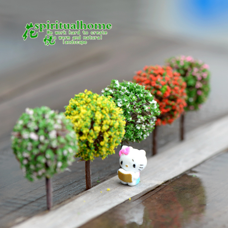 Cây bóng 5 màu, cây giả mini tiểu cảnh đa dạng màu sắc, trang trí bonsai DIY (z-CJ-564)