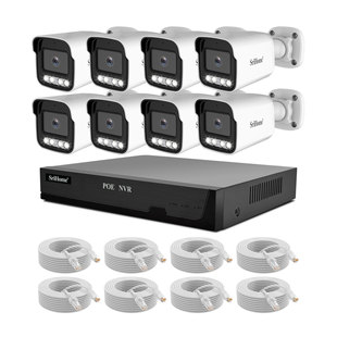 Srihome4/8 channel surveillance suit 500W full color night vision POE camera 4k HD camera video recorder