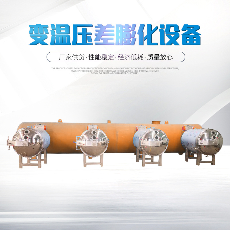 变温压差膨化设备厂家果蔬脆片蓝莓果干膨化机器真空压差膨化设备