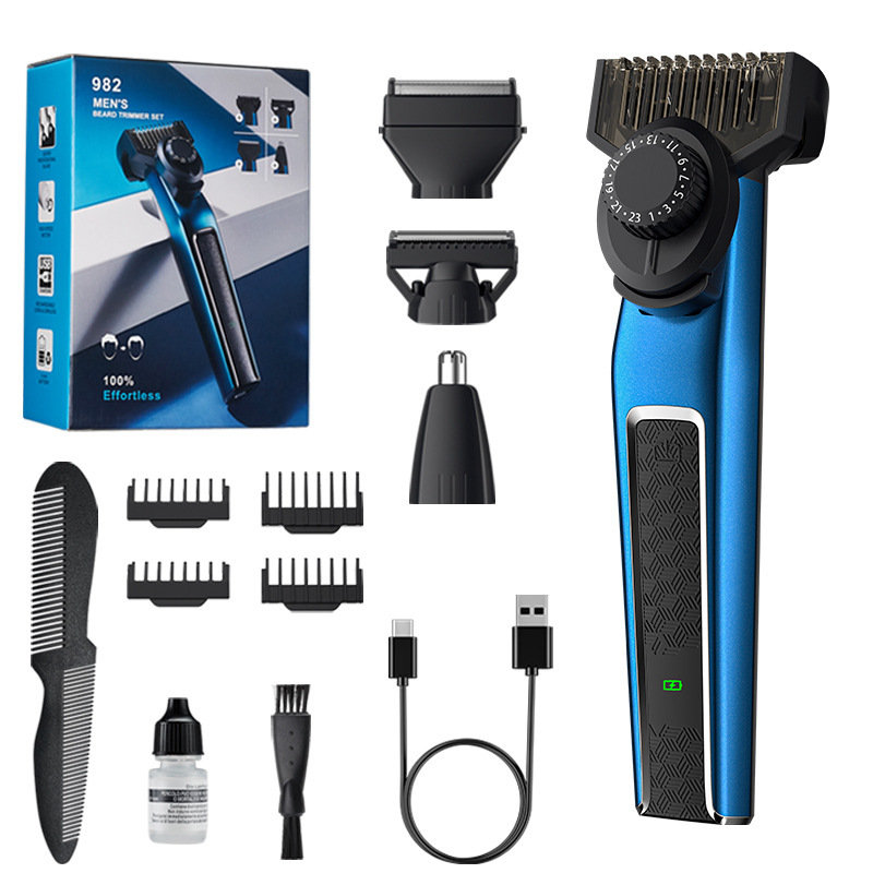 Cross-border men's 4 in 1 multifunctional electric hair clipper razor nose hair trimmer suit household electric clippers
