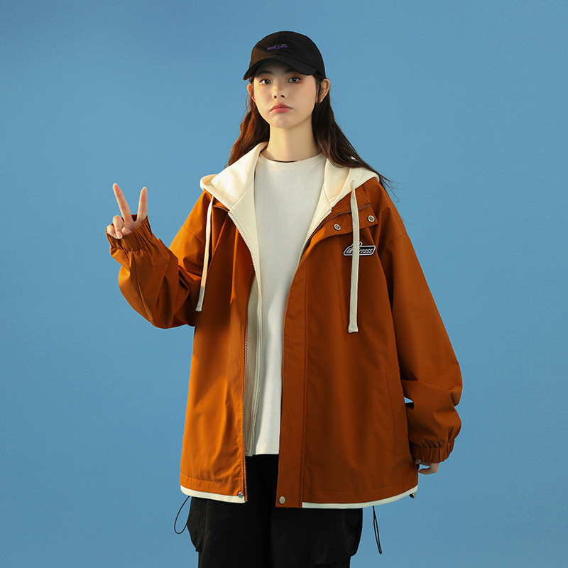 2024 Men's and Women's Hong Kong Style Casual plus size Sports Couple's Neutral Single Layer Hooded Weatherproof Jacket Jacket 2024 Men's and Women's Hong Kong Style Casual plus size Sports Couple's Neutral Single Layer Hooded Weatherproof Jacket Jacket