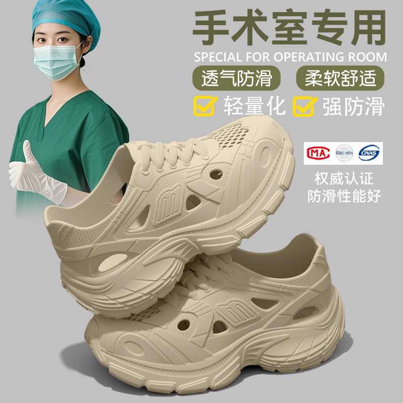 Medical Operating Room Clogs for Women, Summer Outer Wear 2025 New Style, Non-Slip, Anti-Odor Thick-Soled Sandals for Long Standing Medical Operating Room Clogs for Women, Summer Outer Wear 2025 New Style, Non-Slip, Anti-Odor Thick-Soled Sandals for Long Standing