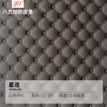批发1.1mm星连纹PVC皮革床垫墙面软包首饰汽车坐垫毛底箱包皮革料
