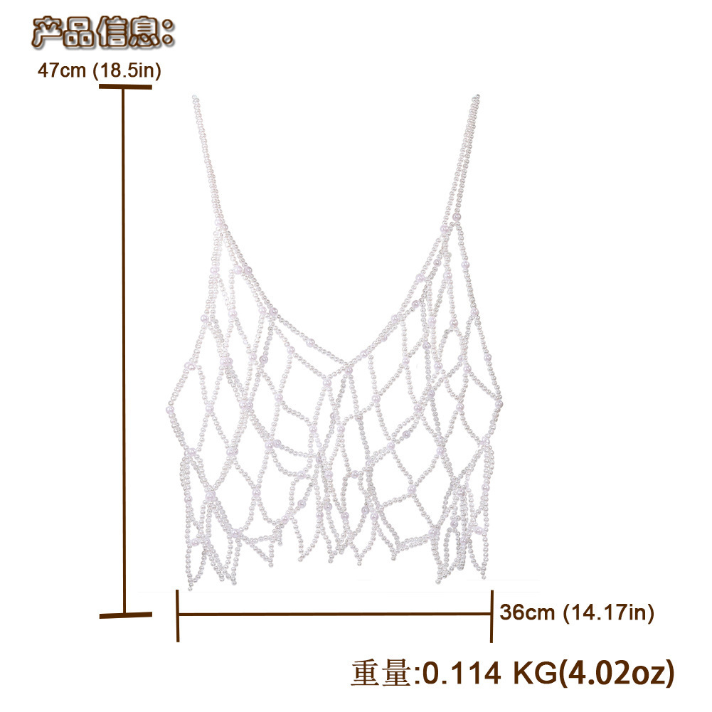 Fashion Hand-woven Pearl Necklaces Multi-layer Bead Strings Tassel Exaggerated Clothing Chain display picture 4