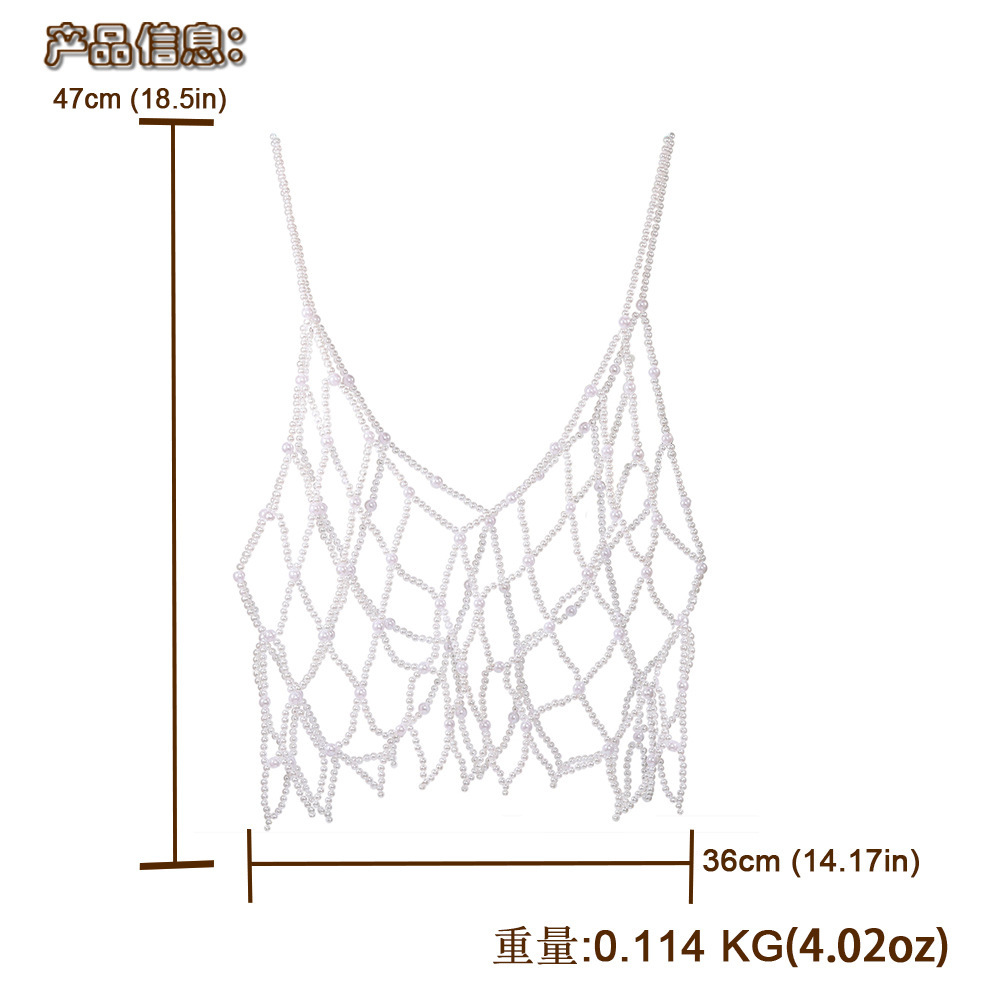 fashion hand-woven pearl necklaces multi-layer bead strings tassel exaggerated clothing chain