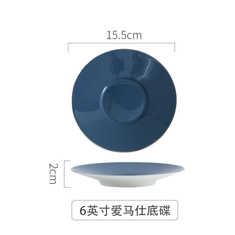 五つ星ホテル専用の高級ボーンチャイナ製色釉食器セット、グラデーショングレーと金縁の精巧な皿、ボウル、カップ|undefined