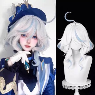 Wig female original god water god Funina wind god Wendy secondary cospaly fu Carlos animation full headgear