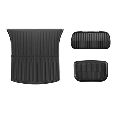 Suitable for 25 Tesla Modelyl — Modelə uyğun ayaqaltı - renewed-y-front-and-rear-trunk-mat-three-piece-set